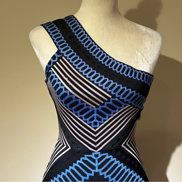 Herve Leger Asymmetrical Bandage Dress - Picture 6 of 13